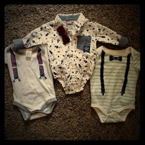 3 dress up onsies